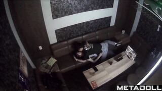 Korean college couple at the bar