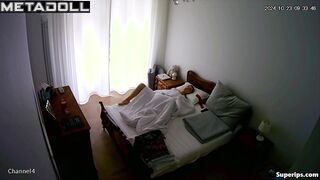 Mature Arab woman masturbates on her bed