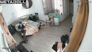 European busty MILF naked in her room