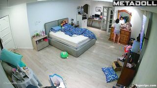 Married Latina couple has night sex