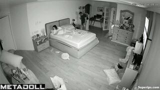 Married Latina couple has night sex