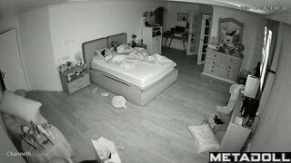 Married Latina couple has night sex