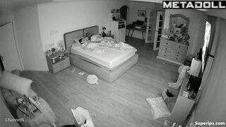 Married Latina couple has night sex