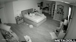Married Latina couple has night sex