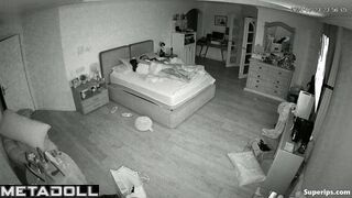 Married Latina couple has night sex