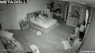 Married Latina couple has night sex
