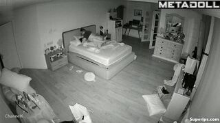 Married Latina couple has night sex