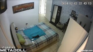 Petite Latina girl rides her husband