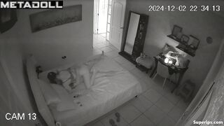Petite Latina girl rides her husband