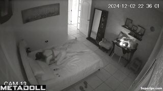 Petite Latina girl rides her husband