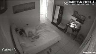Petite Latina girl rides her husband