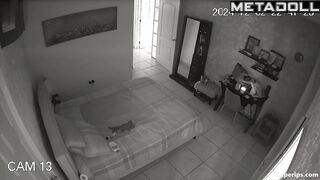 Petite Latina girl rides her husband