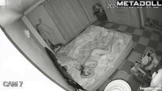 Married Latin couple fucks while sleeping