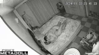 Married Latin couple fucks while sleeping