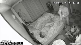Married Latin couple fucks while sleeping