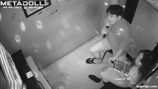Gorgeous Korean girl in a karaoke