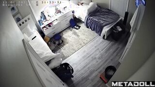 American sporty girl masturbates