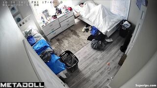Teenage college girl masturbates
