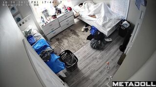 Teenage college girl masturbates