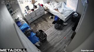 Teenage college girl masturbates