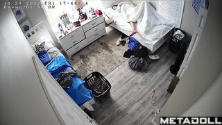 Teenage college girl masturbates