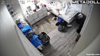 Teenage college girl masturbates