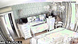 Chubby busty Finnish brunette mom masturbates while watching dancing girls porn