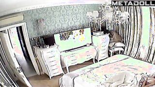 Chubby busty Finnish brunette mom masturbates while watching dancing girls porn