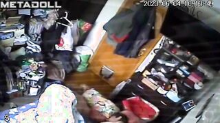 My friend's amazing parents having sex in their messy room real spy cam