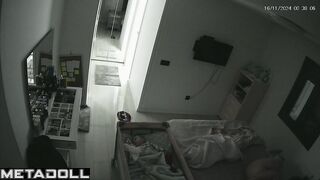 Amazing Turkish newly married couple having sex in their messy room hidden camera