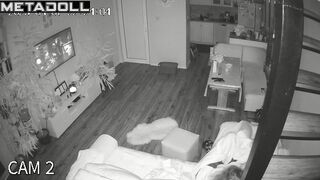 Chunky Estonian brunette mature wife fucks her husband in her daughter’s room spy cam