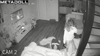 Chunky Estonian brunette mature wife fucks her husband in her daughter’s room spy cam