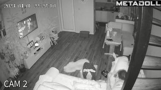Chunky Estonian brunette mature wife fucks her husband in her daughter’s room spy cam