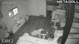 Chunky Estonian brunette mature wife fucks her husband in her daughter’s room spy cam