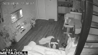 Chunky Estonian brunette mature wife fucks her husband in her daughter’s room spy cam