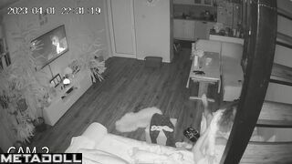 Chunky Estonian brunette mature wife fucks her husband in her daughter’s room spy cam
