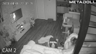 Chunky Estonian brunette mature wife fucks her husband in her daughter’s room spy cam