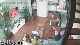 Mature Australian brunette slave changes her wet and dirty panties in the bedroom