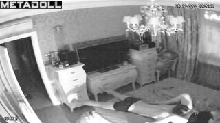 Chubby busty Greek brunette mature mom wets the bed while fucking voyeur cam