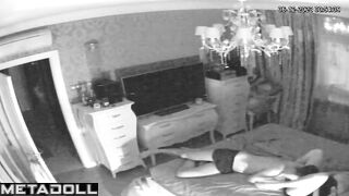 Chubby busty Greek brunette mature mom wets the bed while fucking voyeur cam