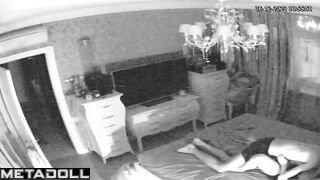 Chubby busty Greek brunette mature mom wets the bed while fucking voyeur cam