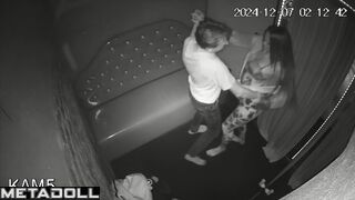 Innocent British brunette mom forces her husband to fuck live