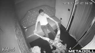 Innocent British brunette mom forces her husband to fuck live