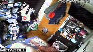 Busty Finnish blonde step-mom gets brutally fucked in doggy style spy cam