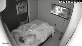 Naughty naked Finnish brunette MILF masturbates while thinking about striptease porn