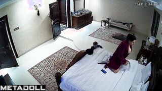 Single brunette babysitter has strong orgasms spy IP cam