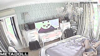 Perverse Welsh brunette aunt rubs her pussy while dreaming of virtual reality porn