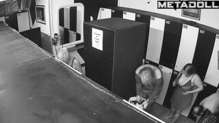 Zagreb office staff change clothes in their locker room