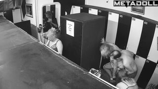 Zagreb office staff change clothes in their locker room