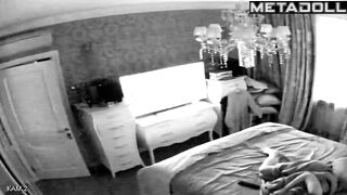 Skinny Canadian brunette babysitter fingers her pussy while thinking about small tits porn